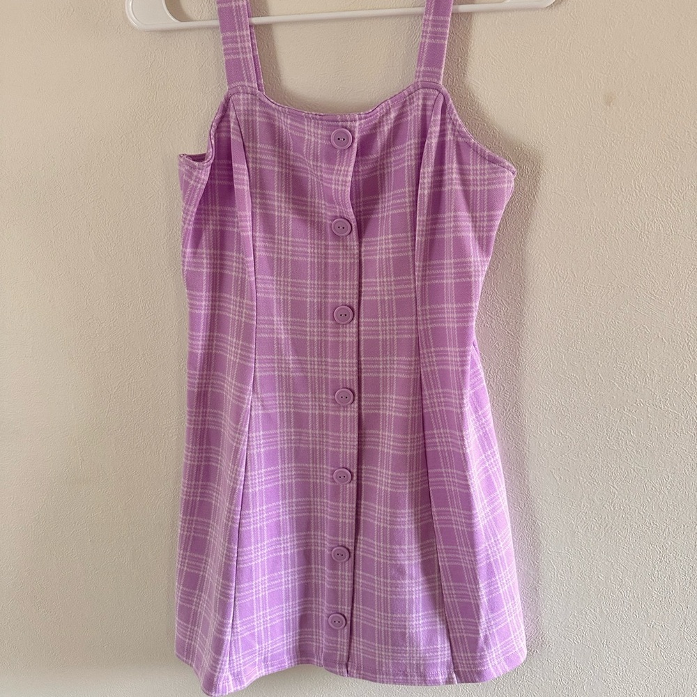 Kids Casual Plaid Dress in Pink
